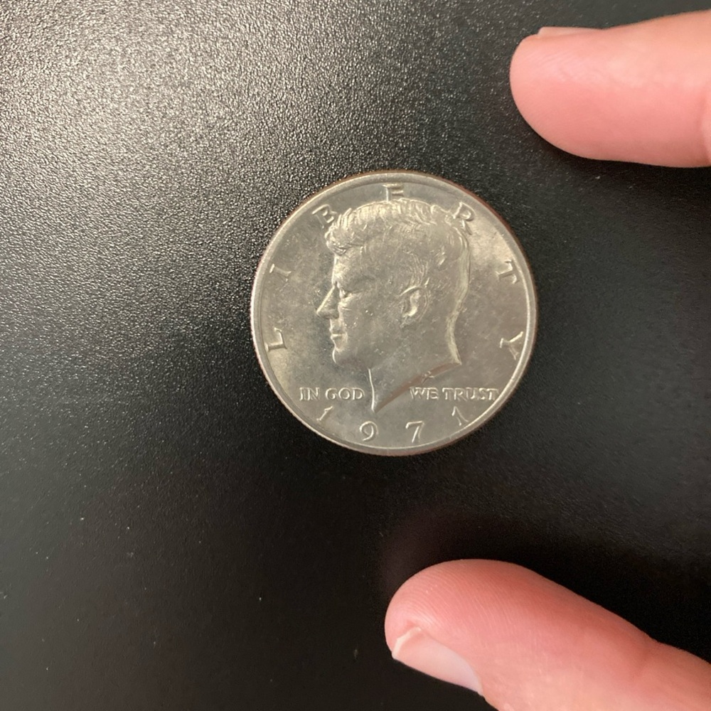 1971 Kennedy Half Dollar Collectible Coin - Classic Silver Tone Design
